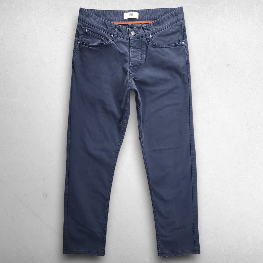 Spoke Fives‎ Chino Trouser Pants Button Fly Build C Men 31 Blue Preppy